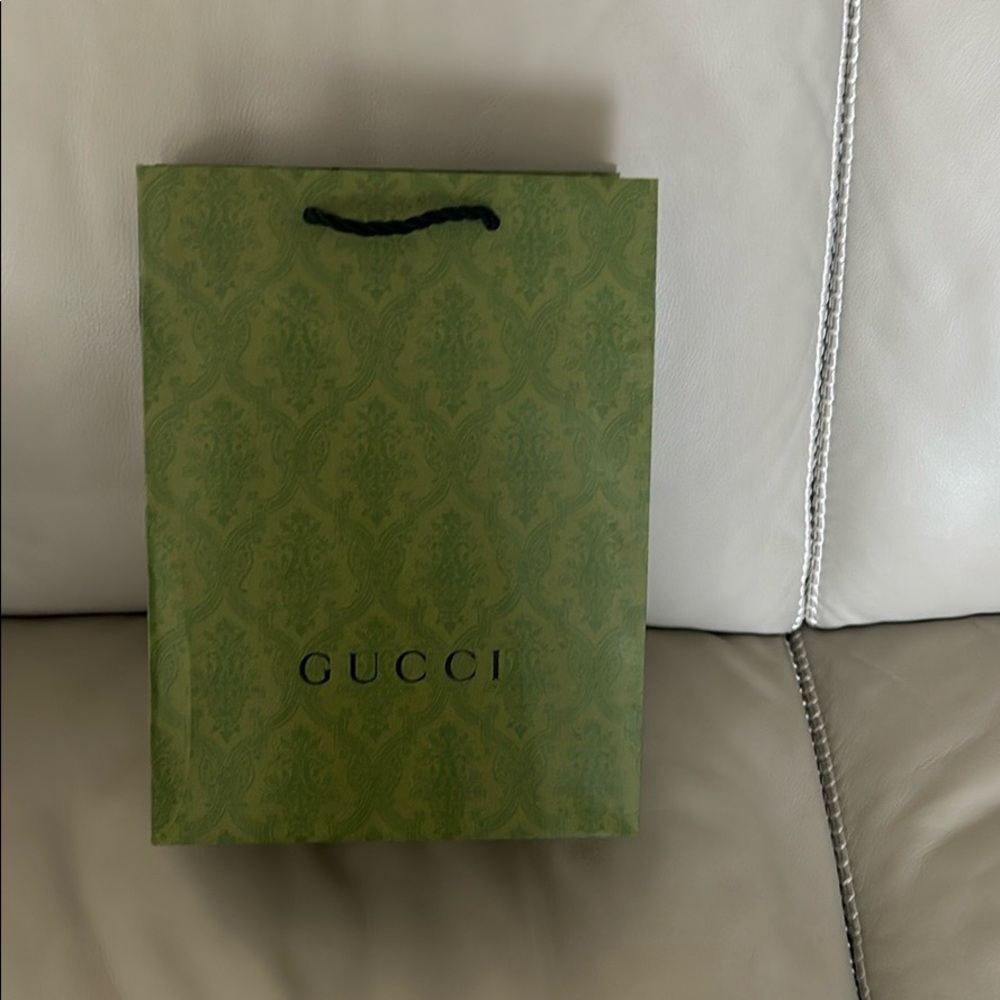 Gucci green shopper bag